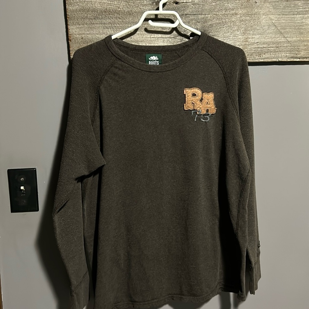 Y2K vintage Roots waffle sleeve, 73 Baseball shirt
